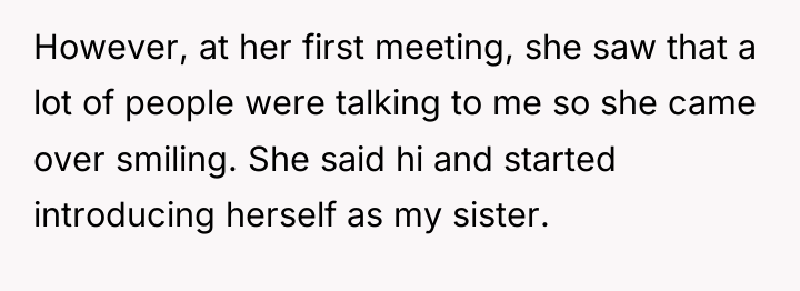 However, at her first meeting, she saw that a lot...