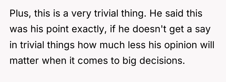 Plus, this is a very trivial thing. He said this...