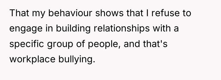 That my behaviour shows that I refuse to engage in...