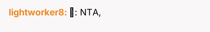 lightworker8 : NTA,