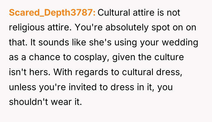 Scared_Depth3787 Cultural attire is not religious attire. You're absolutely spot...