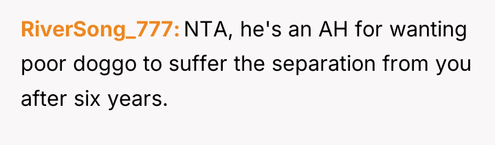 RiverSong_777 NTA, he's an AH for wanting poor doggo to...