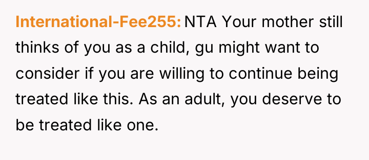 International-Fee255 NTA Your mother still thinks of you as a...