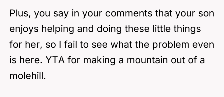 Plus, you say in your comments that your son enjoys...