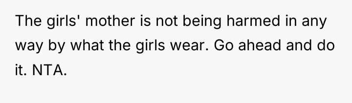 The girls' mother is not being harmed in any way...
