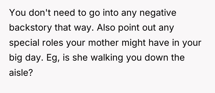 You don't need to go into any negative backstory that...