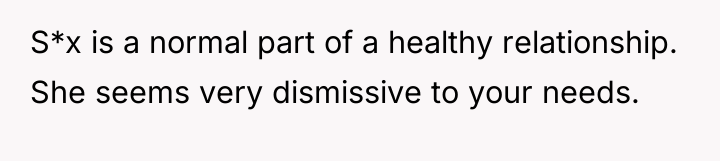 S*x is a normal part of a healthy relationship. She...