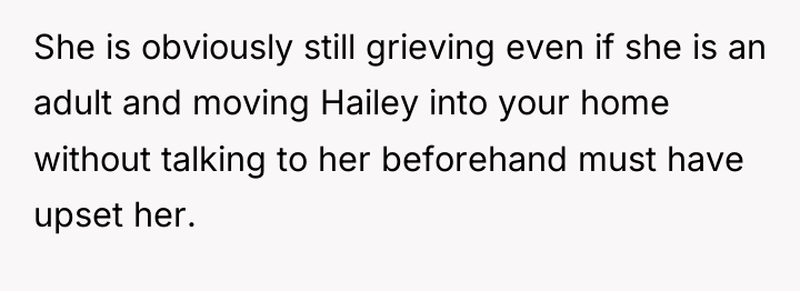 She is obviously still grieving even if she is an...