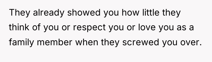 They already showed you how little they think of you...