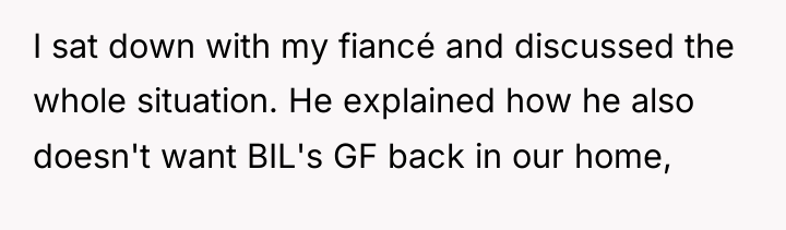 I sat down with my fiancé and discussed the whole...