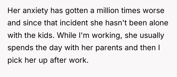 Her anxiety has gotten a million times worse and since...