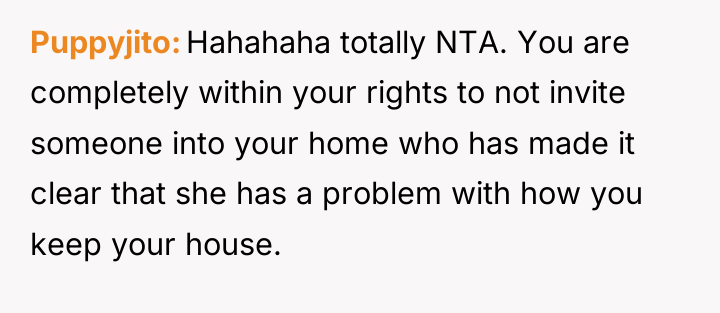 Puppyjito Hahahaha totally NTA. You are completely within your rights...