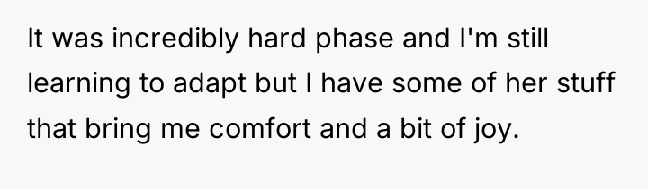 It was incredibly hard phase and I'm still learning to...