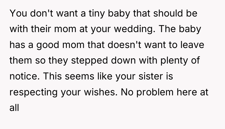 You don't want a tiny baby that should be with...