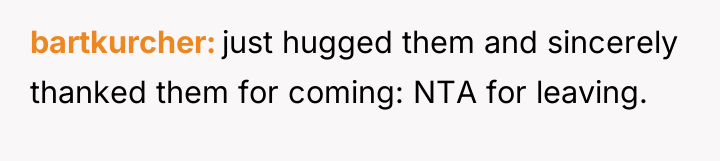 bartkurcher just hugged them and sincerely thanked them for coming:...