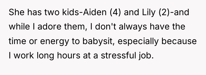 She has two kids-Aiden (4) and Lily (2)-and while I...