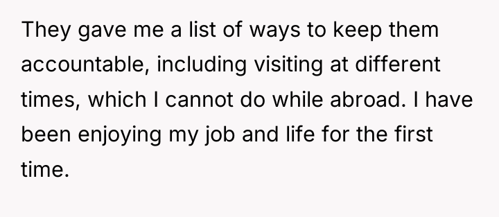 They gave me a list of ways to keep them...
