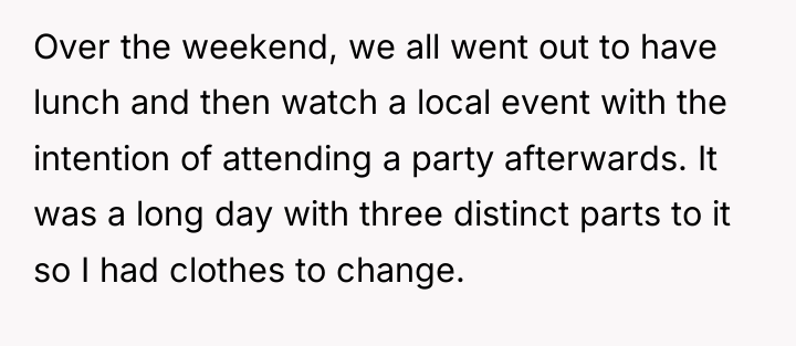 Over the weekend, we all went out to have lunch...