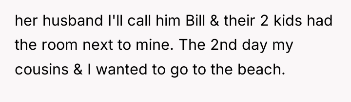 her husband I'll call him Bill & their 2 kids...