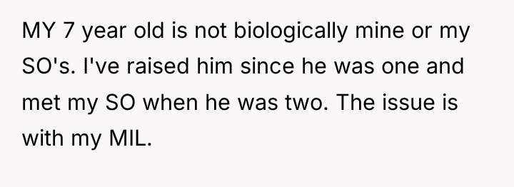MY 7 year old is not biologically mine or my...