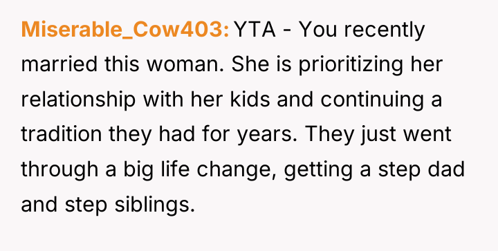 Miserable_Cow403 YTA - You recently married this woman. She is...