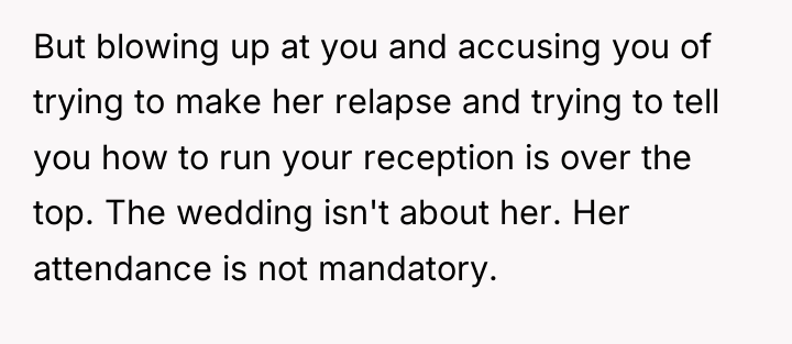 But blowing up at you and accusing you of trying...