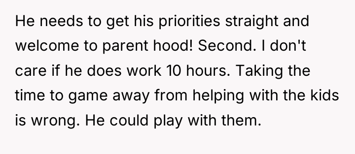 He needs to get his priorities straight and welcome to...