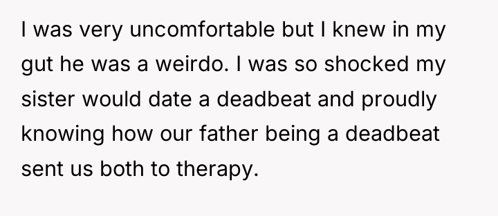 I was very uncomfortable but I knew in my gut...