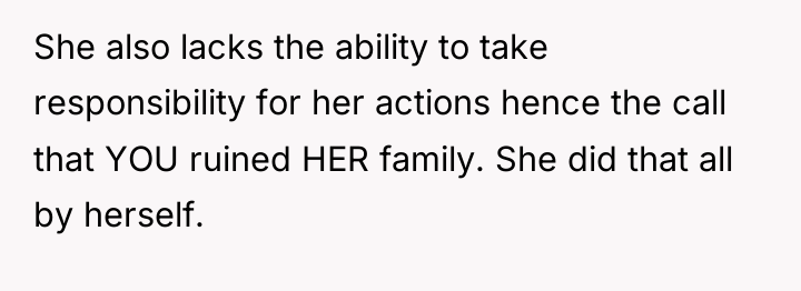 She also lacks the ability to take responsibility for her...