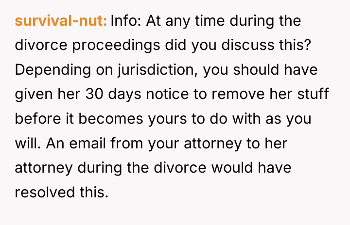 survival-nut Info: At any time during the divorce proceedings did...