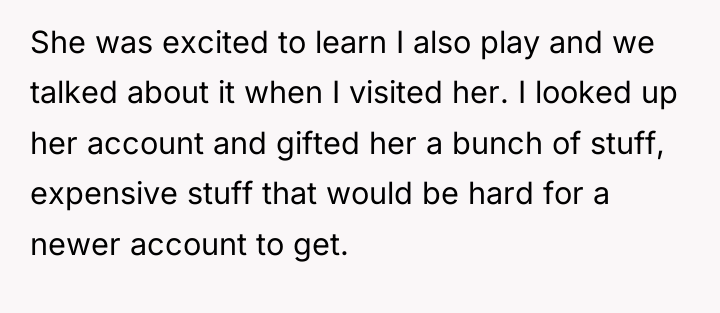 She was excited to learn I also play and we...