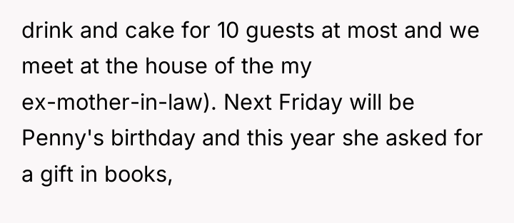 drink and cake for 10 guests at most and we...
