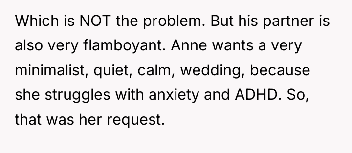 Which is NOT the problem. But his partner is also...