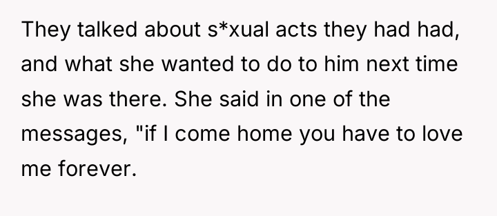They talked about s*xual acts they had had, and what...