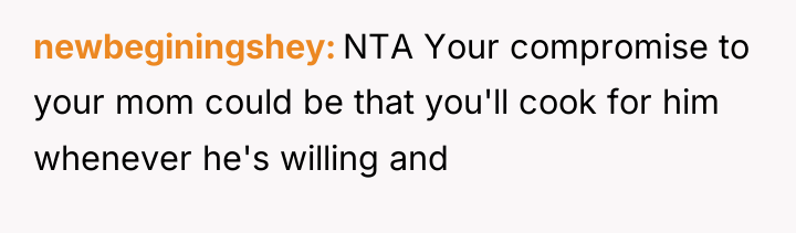 newbeginingshey NTA Your compromise to your mom could be that...