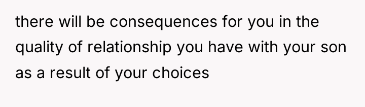 there will be consequences for you in the quality of...