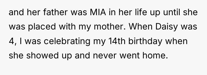 and her father was MIA in her life up until...