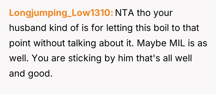 Longjumping_Low1310 NTA tho your husband kind of is for letting...