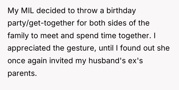 My MIL decided to throw a birthday party/get-together for both...
