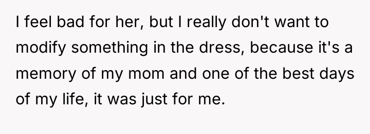 I feel bad for her, but I really don't want...