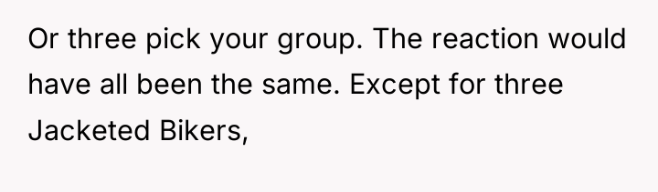 Or three pick your group. The reaction would have all...