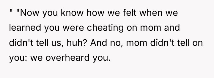 " "Now you know how we felt when we learned...