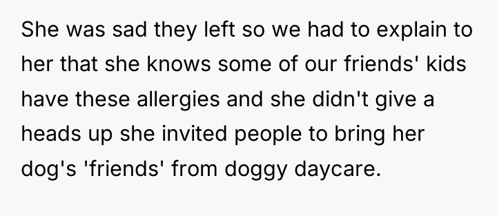 She was sad they left so we had to explain...