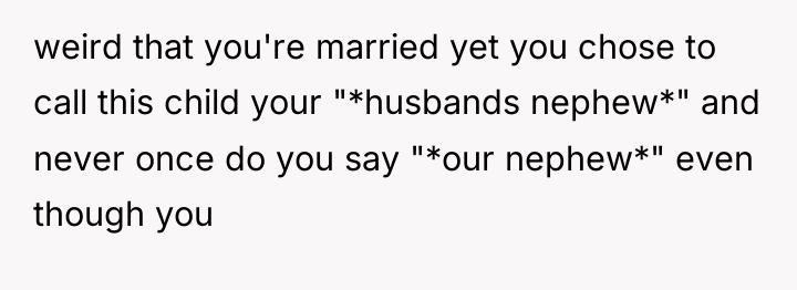weird that you're married yet you chose to call this...