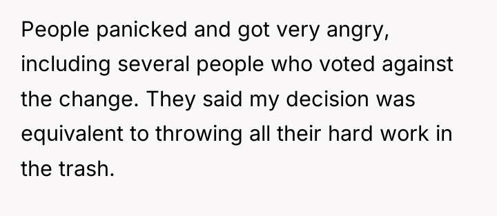 People panicked and got very angry, including several people who...