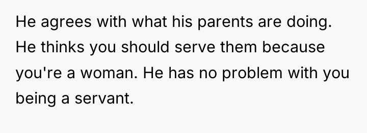 He agrees with what his parents are doing. He thinks...