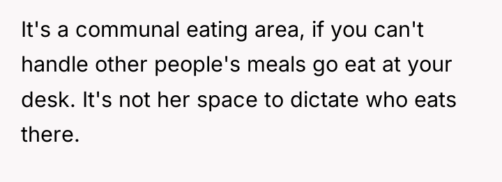 It's a communal eating area, if you can't handle other...
