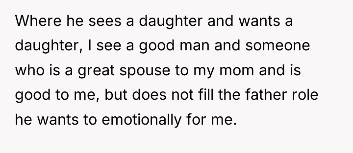 Where he sees a daughter and wants a daughter, I...