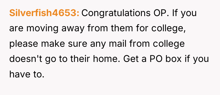 Silverfish4653 Congratulations OP. If you are moving away from them...