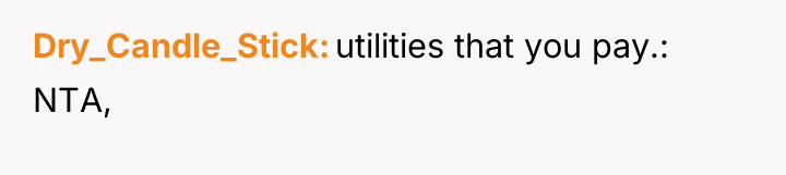 Dry_Candle_Stick utilities that you pay.: NTA,